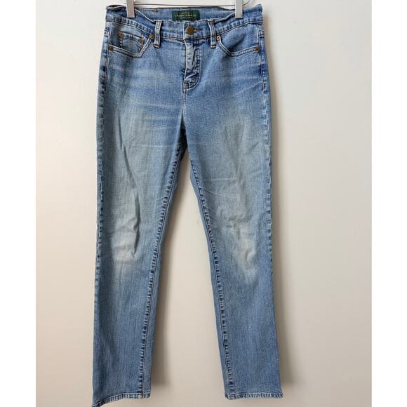 Ralph Lauren Denim - Lauren Jeans Co. LRL Women's Slim Straight Jeans Size 2 Light Wash Stretch